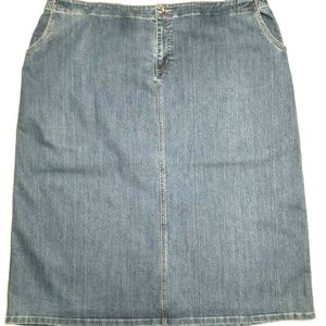 CJ Banks  Stretch Denim Maxi Skirt